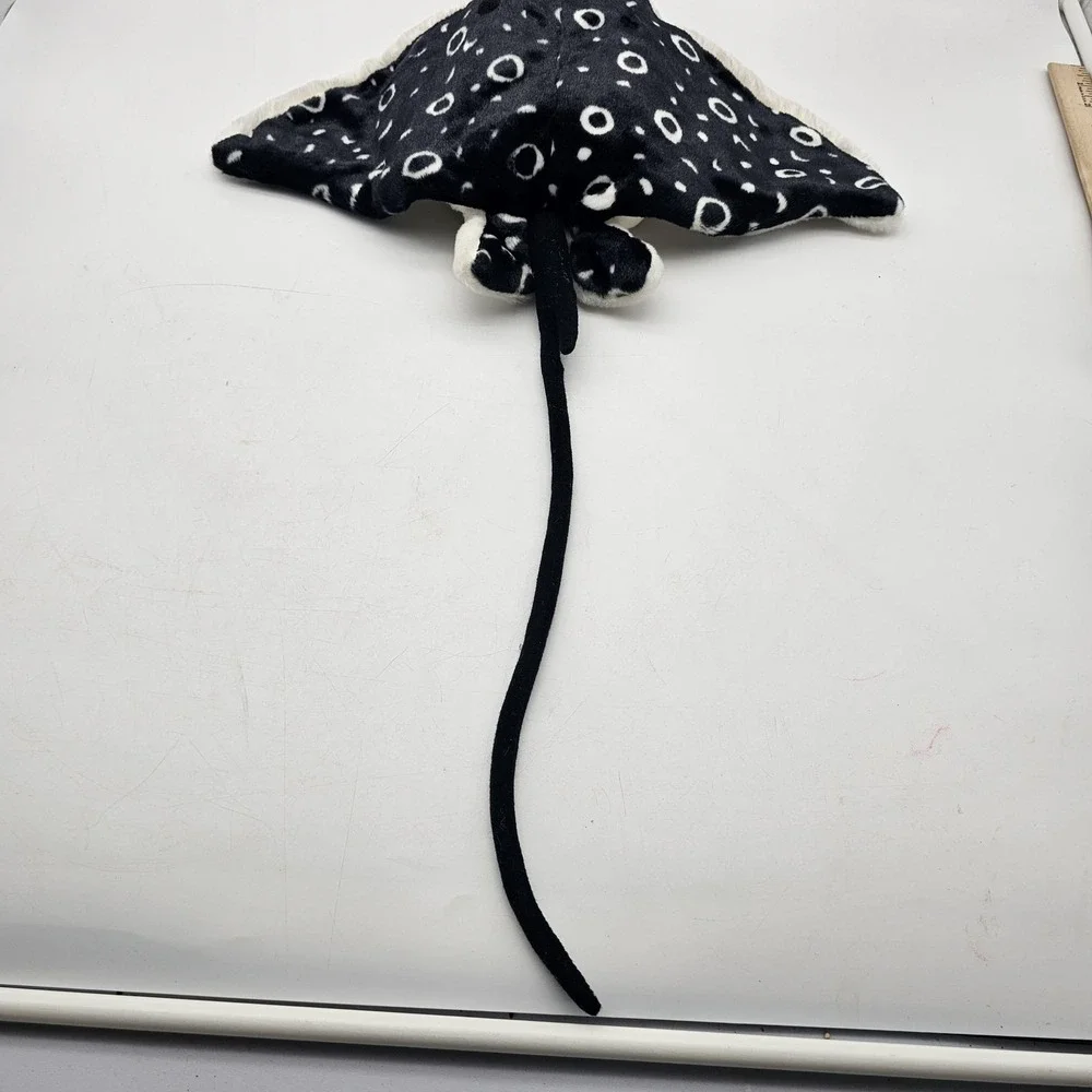 Wild Republic Stingray Plush Stuffed Animal Toy Medium Black‎ White Ocean Cute